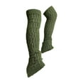thumbnail image 5 of Baoblaze Figure Skating Leg Warmers Cable Knit Long Skating Socks for Practice Winter Green, 5 of 8
