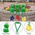 thumbnail image 3 of Linda decoración de jardín de rana, estatua de jardín de rana sentada al aire libre, estatuas de ranas de 6,2 pulgadas de resina para patio, jardín, oficina, estantería de mesa, 3 of 5