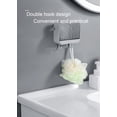 thumbnail image 3 of 3 piezas de jabonera de plástico montada en la pared para ducha con colgador para bola de baño, jabonera autodrenante adhesiva para montaje en pared, 3 of 5