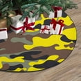 thumbnail image 3 of FMSHPON Fashion Yellow Camo Xmas Christmas Tree Skirt Stand Mat for Holiday Party Decoration Indoor Outdoor 48 inches, 3 of 3