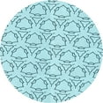 thumbnail image 1 of Ahgly Company Indoor Round Patterned Electric Blue Area Rugs, 8' Round, 1 of 6