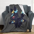 thumbnail image 2 of Pokemon Eevee Umbreon Throw Blanket Cute Flannel for Boys Girls Men Women, 2 of 7