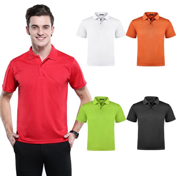 Zoeecloth Men's Women's T-Shirts lapel Tees Casual Shirts Short Sleeve Shirt Solid Color Stylish Active Athletic Tops S-4XL