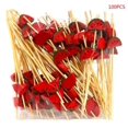 thumbnail image 1 of 100 Uds. Palillos de bambú desechables para comida, cóctel de frutas, palillos de dientes hechos a mano, suministros de decoración para fiestas de Picnic (sandía) Sailing Electrónica, 1 of 3