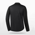 thumbnail image 3 of Dagegui Men's Long Sleeve Athletic Shirts Quarter Zip Up Pullover Shirt Big and Tall Workout Fitness Tees Tops Solid Color Fall Outdoor Sport T-Shirts Black L, 3 of 8