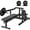 Black with 70lb Plates, variant on MITONOS Chest Press Machine,Weight Bench Press Machine with Independent Converging Arms,Adjustable Flat Incline Bench Press for Chest,AB Workout Home Gym Equipment(RED)