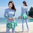 thumbnail image 2 of Sunscreen Swimsuit, Women'S Split Surfing Quick Drying Diving Suit, Long Sleeved Pants, Hot Spring Jellyfish, 2 of 5