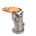 thumbnail image 1 of Bulldog caja de almacenamiento decoración con palé escultura de mesa de resina para el hogar (gris) Likrtyny Libre de BPA, 1 of 8