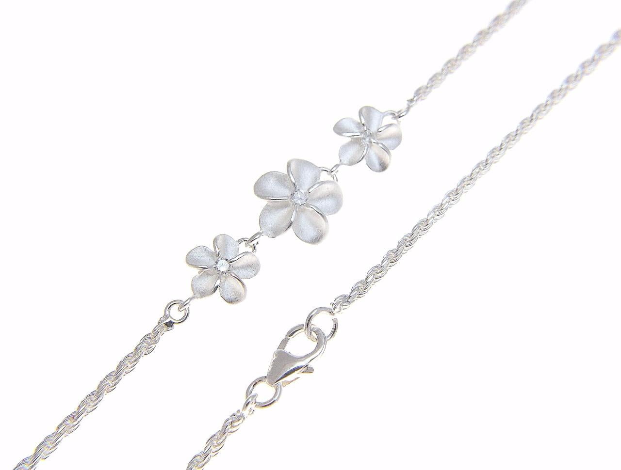 925 sterling silver Hawaiian honu sea turtle anklet size 9.5"+