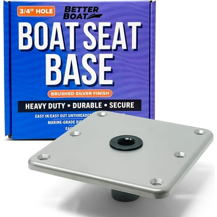 Boat Seat Pedestal Base Plate Boat Seat Base Aluminum Boat Seat Mount 7" x 7" Jon Boat Seat Pedestal