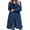 Blue, variant on ZHOUCHANKIDS Women Warm Winter Outwear Jackets Plush Teddy Coat Fuzzy Lapel Open Front Long Cardigan Coat Khaki L
