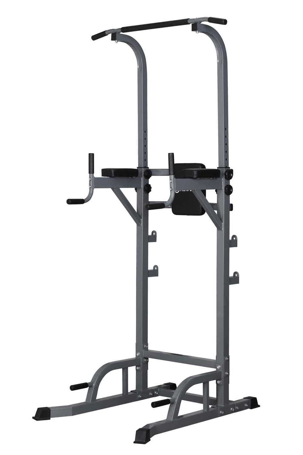 Ainfox Height Adjustable Gym Power Tower Rack, Dip Station Pullup Bar