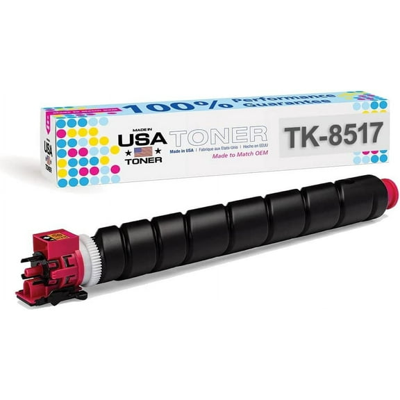 MADE IN USA TONER Compatible Replacement for Kyocera 5052ci, 6052ci, 5053ci, 6053ci, TK-8517M, Copystar TK-8519M Magenta, 1 Cartridge