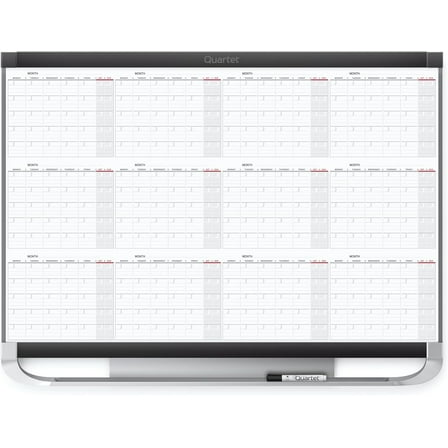 Quartet Dry Erase Calendar Board, Planner, Magnetic Whiteboard, 3' x 2', Total Erase Surface, Prestige 2 (12MCP23P2)