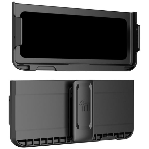 Holster for Galaxy Z Fold 6 5G (2024), Black Belt Clip Holder with Storage Slot That Fits S Pen Fold6 - Made to Fit Nakedcellphone Brand Case