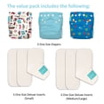thumbnail image 4 of Charlie Banana 6 Inserts Oceana Hybrid All-in-One Reusable Diapers, 4 of 9