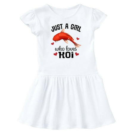 

Inktastic Just A Girl Who Loves Koi Fish Gift Baby Girl Dress