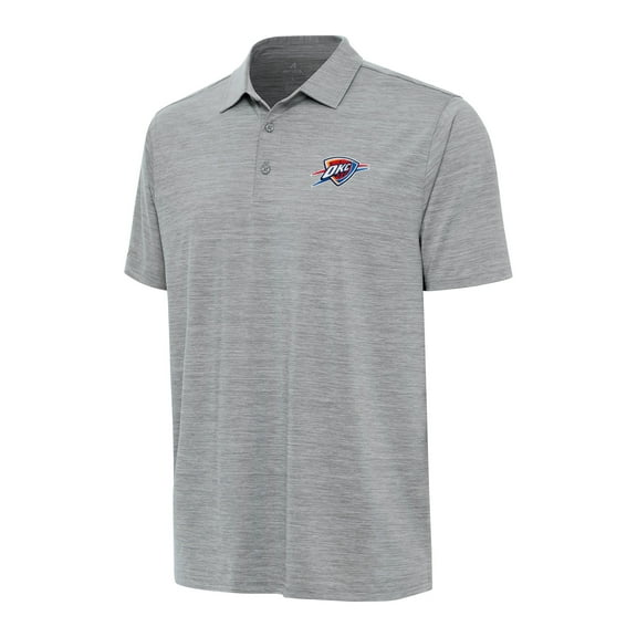 Men's Antigua  Heather Gray Oklahoma City Thunder Layout Polo