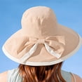 thumbnail image 4 of 1 sombrero de pescador para exteriores de verano, sombrero de pescador con pegamento de color, aleros grandes, sombrero con protección solar, sombrero para el sol con lazo, 4 of 5