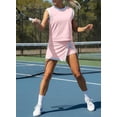 thumbnail image 5 of AURA Womens Two Piece Casual Set Color Block T Shirt and Cropped Pants Summer Comfortable Outfit, 5 of 6
