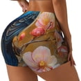 thumbnail image 2 of Kdxio Bluebird Blossom Elegance Print Workout Shorts for Women Seamless Soft Smooth Gym Yoga Scrunch Active Shorts, 2 of 5