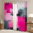 thumbnail image 2 of Manfei Adult Pink Watercoor Black Out Curtains, Abstract Ombre Curtains Pack of 2 (42x63 Each), Fashion Oil Printing Bedroom Curtains, Window Curtains Bedroom Decor, 2 of 6