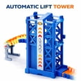 thumbnail image 2 of Mundo Toys Race Track Vehicle Playset with Lift Tower, Motorized Car & Bridge, 120+ Pcs, 2 of 8