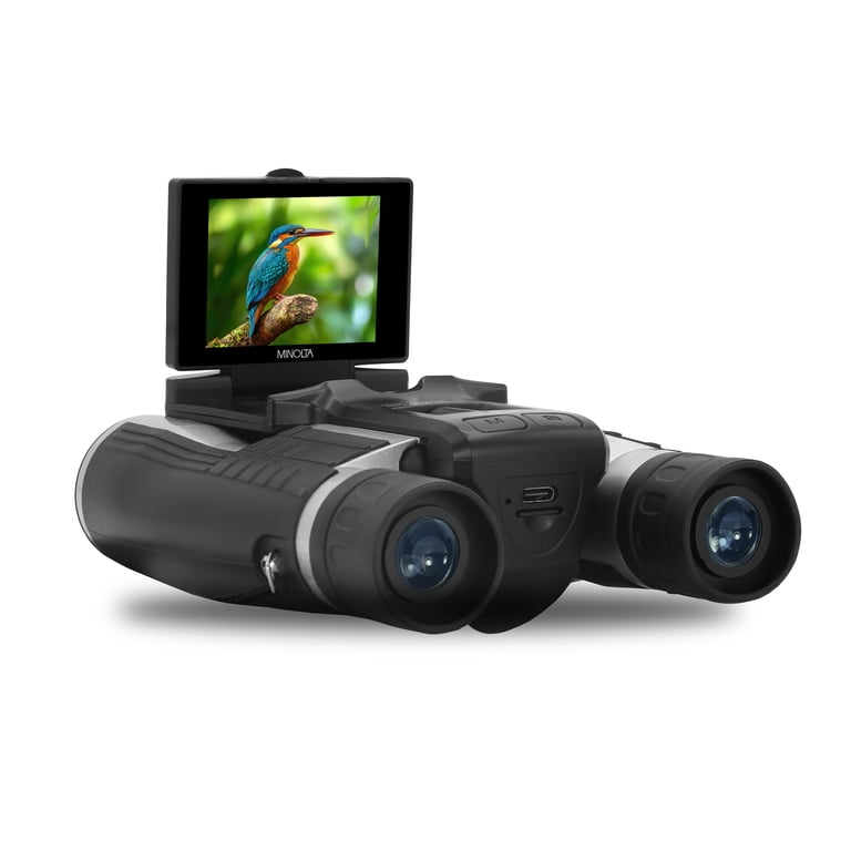 Minolta 12x32 Digital Binoculars - 4K UHD Video Camera, 48MP Photo