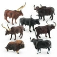 thumbnail image 3 of Fairnull Cattle Figurine Realistic Water Buffalos Bull Cow Muskox Miniature Solid Model Early Learning Educational Toy Wild Animal Statue Model Desktop Ornament Model Gift, 3 of 8