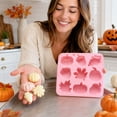 thumbnail image 7 of MInHoues Halloween Silicone Molds, 9-Cavity Pumpkin Maple Leaf Candy Mold, Fall Baking Tools for Chocolate, Cake Dessert, Thanksgiving Party Favors, 7 of 7