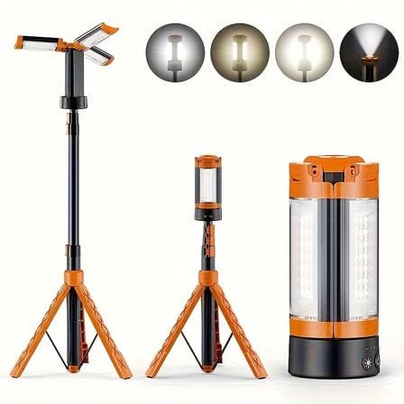 OGERY Rechargeable 10000mAh Camping Light with Stand, 2100 Lumens Cordless Dimmable Camping Work Light with Detachable Tripod