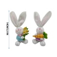 thumbnail image 3 of Binwennn Metal Dog Statue Small Yard Easter Flocking Rabbit Resin Crafts Home Desktop Decorations Ornaments Rabbit Sculpture., 3 of 8