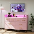 thumbnail image 1 of 8 Drawers Mdf+Pb+Iron Side Cabinet With Light And Socket 124.6*42.4*90Cm, 1 of 9