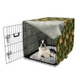 thumbnail image 5 of Grunge Dog Crate Cover, Mammoth Prehistoric Animals Graphic in Camouflage Tones Boho Wild Fashion, Easy to Use Pet Kennel Cover Small Dogs Puppies Kittens, 7 Sizes, Peach and Olive Green, by Ambesonne, 5 of 6