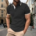 thumbnail image 2 of Men Polo Shirts Short Sleeve with Pocket Sport Wicking Shirts for Men Casual Athletic Collared T-Shirts Big and Tall Size S-5XL Black, 2 of 5