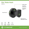 thumbnail image 2 of Symmons 353RH-MB Dia Single Robe Hook in Matte Black, 2 of 4