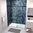 thumbnail image 3 of DEELIGHT Bathroom Shower Sliding Door with 5/16" Tempered Glass Matte Black, 3 of 5