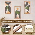 thumbnail image 3 of Wekvgz Boho Abstract Wall Art Set of 3 Modern Minimalist Wooden Wall Decor Geometric Aesthetic Botanical Artwork Mid Century Modern Decor for Painting Lover Home Bedroom Office 15.74x7.87", 3 of 11