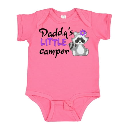 

Inktastic Daddy s Little Camper Cute Raccoon with Flower Gift Baby Boy or Baby Girl Bodysuit