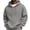 Gray, variant on Delconic Mens Classic Casual Fleece Hoodie Pullover Drawstring Hood Long Sleeve Relaxed Fit Kangaroo Pocket Everyday Sweatshirt Army Green L