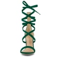 thumbnail image 2 of Sandalias con Cordón Allegra K Arriba punta Abierta Tacón de Aguja para Mujer Verde 37, 2 of 6