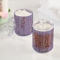 thumbnail image 5 of Purple Stripes with Purple Tiny Flowers Translucent Plastic Cans Storage Canisters with Lid Set of 4, 5 of 7