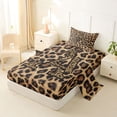 thumbnail image 2 of Erosebridal Leopard Print Twin Sheet Sets,Cheetah Pattern A Alphabet Bedding For Kids Girls 3pcs, 2 of 6