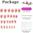 thumbnail image 2 of Nude Press on Nails Medium avec Nail Strass, French Tips Fake Nails for Women Girls, Pink Nails Press on Full Cover Nails Tips for Spring Summer Salon, 2 of 4