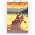 thumbnail image 2 of Wisconsin, Canoe Scene (36x54 Giclee Gallery Art Print, Vivid Textured Wall Decor), 2 of 3
