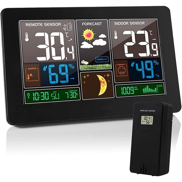 Barometer Led Readout Weather Station Thermometer Hygrometer Barometer Indoor Outdoor With ...