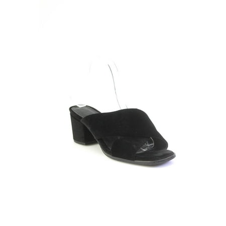 

Pre-owned|Sol Sana Womens Strappy Mid Heel Open Square Toe Obsidian Black Mules Size 39