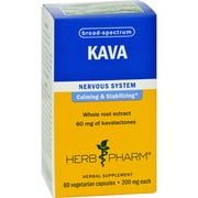 Herb Pharm Kava - Whole Root Extract - 200 mg - 60 Vegetarian Capsules