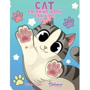 Cat Coloring Book for Kids Ages 4-8: Cute and Adorable Cartoon Cats and Kittens (Paperback)