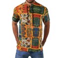 thumbnail image 2 of Camiseta de manga corta estampada cómoda de lino y algodón informal a la moda para hombre Pompotops oipoqjl48137, 2 of 4